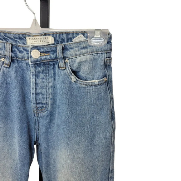 Sws High Rise Vintage Wash Straight Leg Distressed - Picture 3 of 5